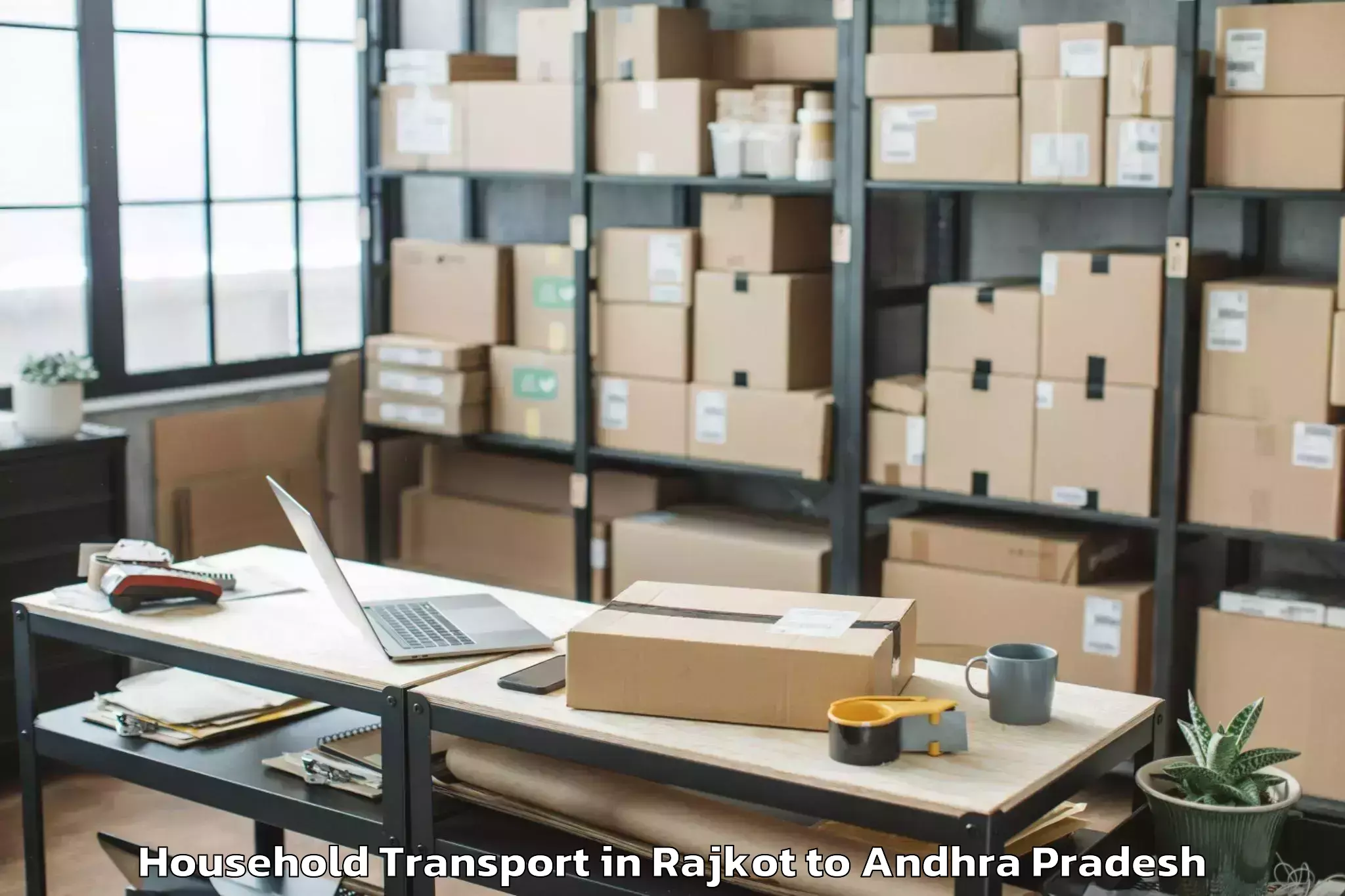 Book Rajkot to Nizampatnam Household Transport Online